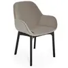 Image de KARTELL fauteuil CLAP AQUACLEAN (Base noire, si ecru - Tissu et technopolymère thermoplastique)