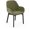 Image de KARTELL fauteuil CLAP AQUACLEAN (Base noire, si vert - Tissu et technopolymère thermoplastique)