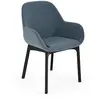 Image de KARTELL fauteuil CLAP AQUACLEAN (Base noire, si poudre bleue - Tissu et technopolymère thermoplastique)