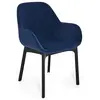 Image de KARTELL fauteuil CLAP AQUACLEAN (Base nera, si bleu - Tissu et technopolymère thermoplastique)