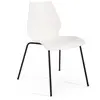 Image de KARTELL set de 2 chaises MAUI (Blanc zinc - Polypropylène teinté dans la masse et acier peint en noir)
