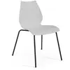 Image de KARTELL set de 2 chaises MAUI (Gris clair - Polypropylène teinté dans la masse et acier peint en noir)