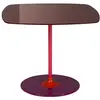 Image de KARTELL table basse THIERRY 50 x 50 cm (Bordeaux - Verre trempé peint au dos et acier peint)