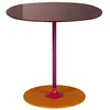 Image de KARTELL table basse THIERRY 45 x 45 cm (Bordeaux - Verre trempé peint au dos et acier peint)