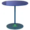 Image de KARTELL table basse THIERRY 45 x 45 cm (Bleu - Verre trempé peint au dos et acier peint)