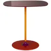 Image de KARTELL table basse THIERRY 33 x 50 cm (Bordeaux - Verre trempé peint au dos et acier peint)