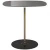 Image de KARTELL table basse THIERRY 33 x 50 cm (Gris - Verre trempé peint au dos et acier peint)