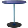 Image de KARTELL table basse THIERRY 33 x 50 cm (Bleu - Verre trempé peint au dos et acier peint)