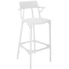 Image de KARTELL tabouret A.I. STOOL RECYCLED H 75 cm (Blanc Opaque - Technopolymère thermoplastique recyclé soft touch)
