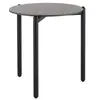 Image de KARTELL table basse UNDIQUE H 51 cm (Plateau Terrazzo noir, structure noire - Grès et acier peint)