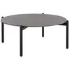 Image de KARTELL table basse UNDIQUE H 37 cm (Plateau Terrazzo noir, structure noire - Grès et acier peint)