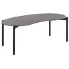Image de KARTELL table basse UNDIQUE H 44 cm (Plateau Terrazzo noir, structure noire - Grès et acier peint)