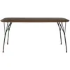 Image de KARTELL table rectangulaire VISCOUNT OF WOOD 160 cm (Plateau en noyer, structure noire - bois et métal)