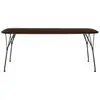 Image de KARTELL table rectangulaire VISCOUNT OF WOOD 190 cm (Plateau marron, structure noire - bois et métal)