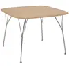 Image de KARTELL table VISCOUNT OF WOOD 100 x 100 cm (Plateau en frêne, cadre chromé - bois et métal)