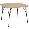 Image de KARTELL table VISCOUNT OF WOOD 100 x 100 cm (Plateau en frêne, cadre noir - bois et métal)