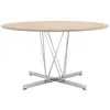 Image de KARTELL table ronde VISCOUNT OF WOOD Ø 130 cm (Plateau en frêne, cadre chromé - bois et métal)