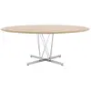 Image de KARTELL table ovale VISCOUNT OF WOOD 192 x 118 cm (Plateau en frêne, cadre chromé - bois et métal)
