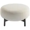 Image de KARTELL pouf repose-pieds LUNAM tissu ORSETTO (Blanc - Acier verni et tissu)