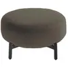 Image de KARTELL pouf repose-pieds LUNAM tissu ORSETTO (Marron - Acier verni et tissu)