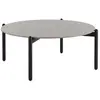 Image de KARTELL table basse UNDIQUE H 37 cm (Plateau en Terrazzo gris clair, structure noire - Grès et acier peint)
