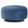 Image de KARTELL pouf K-WAITING (Sky bleue - Tissu chenille et acier peint)