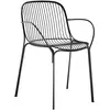 Image de KARTELL chaise avec accoudoirs pour l'extérieur HIRAY (Noir - Acier verni)
