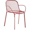 Image de KARTELL chaise avec accoudoirs pour l'extérieur HIRAY (Rouille - Acier verni)