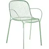Image de KARTELL chaise avec accoudoirs pour l'extérieur HIRAY (Vert - Acier verni)