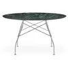 Image de KARTELL table ronde GLOSSY MARBLE Ø 128 cm (Vert - Grès finition Marbre et acier chromé)