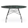 Image de KARTELL table ronde GLOSSY MARBLE Ø 128 cm (Vert - Grès finition Marbre et acier verni noir)