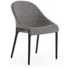 Image de KARTELL chaise ELEGANZA ELA tissu MISSONI (Base noire, tissu ZigZag - Technopolymère thermoplastique recyclé et tissu recyclé)