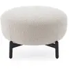 Image de KARTELL pouf repose-pieds LUNAM tissu CURLY (Blanc - Acier verni et tissu)