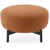 Image de KARTELL pouf repose-pieds LUNAM tissu CURLY (Orange - Acier verni et tissu)