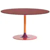 Image de KARTELL table ronde THIERRY XXL (Burgundy - Verre trempé peint et métal)