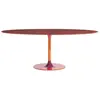 Image de KARTELL table ovale THIERRY XXL (Burgundy - Verre trempé peint et métal)