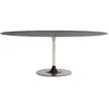 Image de KARTELL table ovale THIERRY XXL (Gris - Verre trempé peint et métal)
