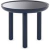 Image de KARTELL table basse K-TOP Ø 60 x H 50 cm (Fumé / Bleu - Céramique effet miroir, piètement en MDF et chêne laqué polyester)