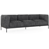Image de KARTELL canapé à 3 places ASIA (Noir - Tissu Cotone Structure et acier peint)