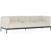 Image de KARTELL canapé à 3 places ASIA (Blanc - Tissu Bouclé New et acier peint)