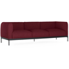 Image de KARTELL canapé à 3 places ASIA (Burgundy - Tissu Bouclé New et acier peint)