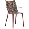 Image de KARTELL fauteuil H.H.H. HER HIGHEST HIGHNESS GRAPHIC IMPRESSION (Blanc / Tumbling Wilde Lapis - Polycarbonate 2.0 recyclé et motif Liberty)