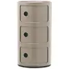 Image de KARTELL table de chevet COMPONIBILI à trois éléments (Gris tourterelle - ABS)