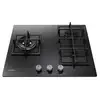 Image de Table De Cuisson Gaz Sur Verre Rosières Rvw63b4c3b 3 Feux Noir 59,5 Cm