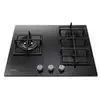 Image de Plaque de cuisson gaz rosi ¨res rvw63b4c3b 60 cm noire en verre tremp © 3 feux 8059861