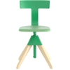 Image de MAGIS chaise pivotant réglable en hauteur TUFFY The Wild Bunch (Naturel / Vert - Bois massif de hêtre et polypropylène chargé de fibre de verre)