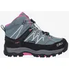 Image de Chaussures CMP Kids Rigel Mid WaterProof gris bleuté noir rose enfant - 31