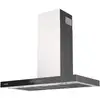 Image de Hotte Décorative Murale Airlux Dthbs90ss 90 Cm Classe Énergétique A Inox Verre Noir