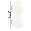 Image de FLOS lampe murale ou au plafond IC C/W DOUBLE 1 (Acier chromAcciaio cromato e base occhio di pernice - Verre soufflé et métal)
