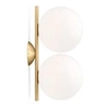 Image de FLOS lampe murale ou au plafond IC C/W DOUBLE 1 (Laiton brossé - Verre soufflé et métal)